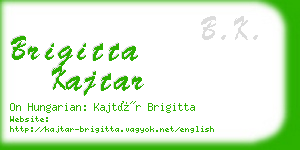 brigitta kajtar business card